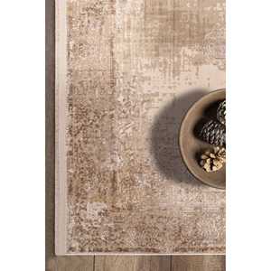 Gallery 1160 Alfombra de felpa texturizada suave de larga duración Beige para sala de estar y dormitorio para uso en pasillo - Product Image 3