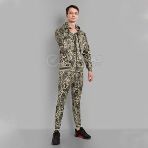 2025 survêtement imprimé de haute qualité pour hommes avec manches longues motif respirant et solide surdimensionné pour une utilisation hivernale décontractée - Product Image 3