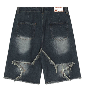Nouveaux shorts en jean pour hommes personnalisés, tendance estivale, denim décontracté, shorts en jean push-up et approvisionnement - Product Image 2