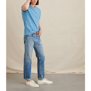 Camiseta de alta calidad para hombres y mujeres, camiseta de Color azul claro, camiseta de tamaños personalizados, diseños de logotipos, venta al por mayor, camiseta Unisex con cuello redondo - Product Image 3