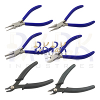 Kit de 6 pinces à bijoux en acier inoxydable OEM : Pince à bec plat 130 mm, Pince coupante latérale 120 mm, Pince à sertir standard