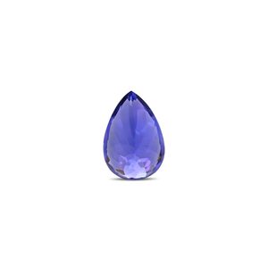 Tanzanite de qualité AA, 12x8mm, 3,47 carats, pierre précieuse facettée en vrac, bleu violet vert, forme poire avec coupe rose et ovale - Product Image 2