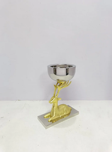 Cuenco de aluminio y acero de lujo cabeza de ciervo Decoración de mesa de boda frutas postre frutas secas cuencos para servir hogar cocina mesa de comedor - Product Image 2