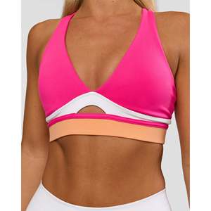 Soutien-gorge de sport yoga rembourré sans couture en coton imprimé grande taille pour la gym et les activités sportives - Product Image 5