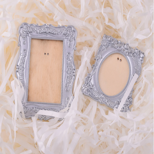 กรอบรูปตั้งโต๊ะทำจากอลูมิเนียมใช้ตกแต่งสีขาวและออกแบบเป็นลายนูนสำหรับตกแต่งมุมบ้าน - Product Image 5