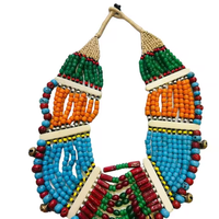 Collier en perles de bois de style bohème chrétien avec motif de paix pour femme, cadeau par Rawat Handicrafts