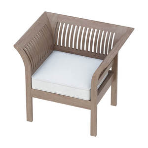 One <b>Seat</b> Outdoor Garden Sofa with Solid Wood Material and Fabric Chusion for Indooe Outdoor Use - Product Image 3