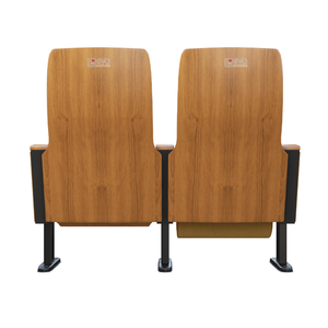 Chaise de théâtre mobile à dossier bas de qualité supérieure, design moderne en bois, tissu et polyéthylène pour églises, auditoriums, écoles et cinémas - Product Image 5