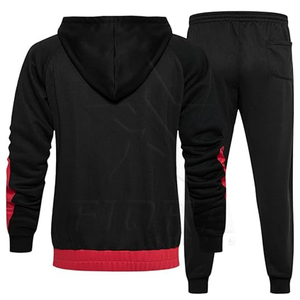 Streetwear vintage personnalisé pour hommes, sweat à capuche avec patch vieilli et jogging délavé à l'acide, ensemble de survêtements, pantalon de survêtement d'hiver à fermeture éclair complète - Product Image 5