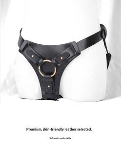 ウェアラブルディルドハーネスセット - 交換可能なディルドレザーパンティスタイル ソフトクリスタルソフトディルド 強力な吸盤ベース レズビアン向け - Product Image 4