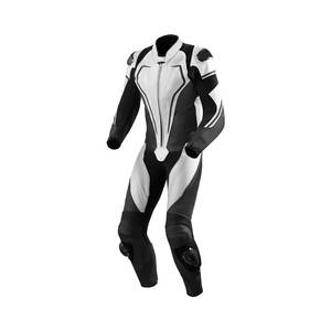 Traje de moto de cuero de una pieza para unisex superventas diseño de logotipo personalizado traje de moto en color sólido - Product Image 4