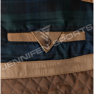 Chaqueta de motociclista para hombre, piel de vaca auténtica, cuero liso, multibolsillos delanteros, cremallera y cierre de botón, forro interior de franela - Product Image 6