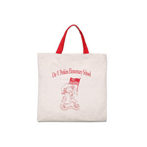 Venta al por mayor ART-701-02 Bolsas de mano Impreso personalizado 100% Bolsas de compras de algodón con asa corta para uso diario Precios de fábrica - Product Image 1