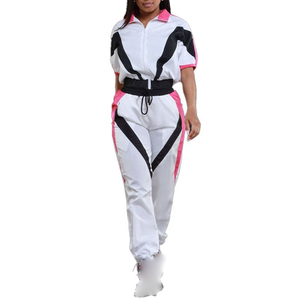 Mujeres al por mayor personalizado 2025 nueva moda traje cortavientos conjunto de 2 piezas chaqueta cortavientos de nailon transpirable cortavientos conjunto de 2 piezas - Product Image 4