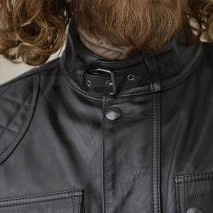 Classic Pu Leather Jacket Men Slim Fit Motorcycle Biker <b>Stand</b> Collar Casual Autumn Spring Fashion Outerwear Italian Design - Product Image 6