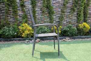 Meilleure vente chaise de salle à manger au design traditionnel fibre plate à cadre en aluminium pour l'extérieur - Product Image 3