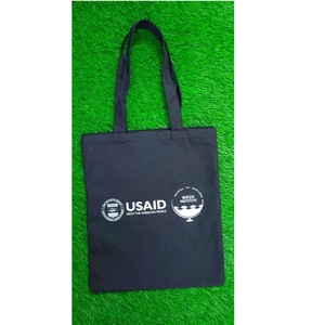 Bolsa de compras de lona pesada impresa personalizada Eco-Reciclable y reutilizable en color natural para compras de comestibles - Product Image 1