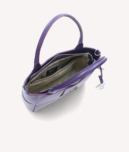 Sac fourre-tout en cuir tissé violet pour femmes, sac à main en cuir véritable, sac structuré, style designer, sac de shopping, sac de travail - Product Image 5