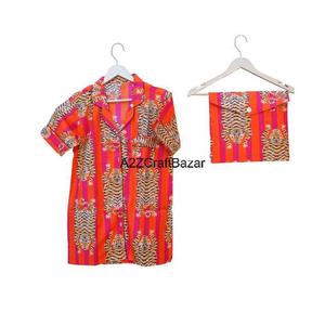 Ensemble de pyjama court pour femmes, 100 % coton pur, romantique, imprimé floral indien, manches courtes, imprimé tigre, vêtements courts parfaits - Product Image 3