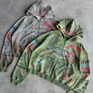 Vente en gros de sweat à capuche vintage en coton 100% avec impression numérique, surdimensionné et personnalisé pour homme, sweat à capuche délavé au soleil pour homme - Product Image 4