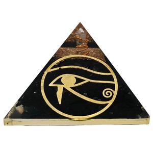 Meilleure qualité Shungite Gemstone Orgone Pyramide Oeil d'Horus Article décoratif écologique Décoration de vacances Vente en gros de Noël - Product Image 2