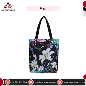 Sacs fourre-tout en toile de coton réutilisables avec logo personnalisé, pliables et pratiques pour le shopping, prix promotionnel - Product Image 6