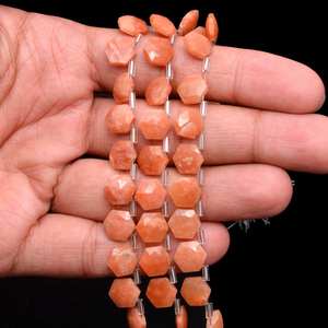 ลูกปัดพลอยมูนสโตนเหลี่ยมเพชรพลอยธรรมชาติขนาด5-9มม. สำหรับทำเครื่องประดับ - Product Image 3