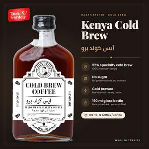 Cold Brew <b>Coffee</b> Ready to Drink 190ml Glass Bottle 100% Arabica Kenya Black Iced <b>Coffee</b> No Sugar Retail Carton 12 Bottles - Product Image 1