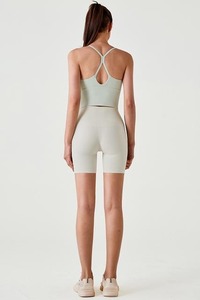 Moda sin costuras mujer verano Butt Lift Shorts logotipo personalizado nuevo Scrunch Butt entrenamiento gimnasio Yoga pantalones cortos para mujeres - Product Image 6