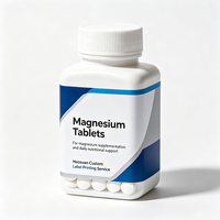 Étiquettes personnalisées OEM Haoxuan pour bouteilles de suppléments de magnésium, autocollants imprimés imperméables en film mat pour l'emballage de produits nutritionnels