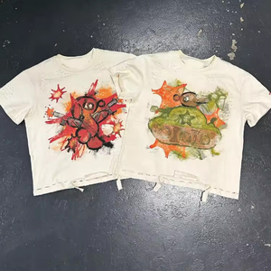 T-shirts vintage surdimensionnés en coton 100% personnalisables en gros OEM, respirants, lavés à l'acide, design coupé-cousu pour hommes en grande taille - Product Image 6