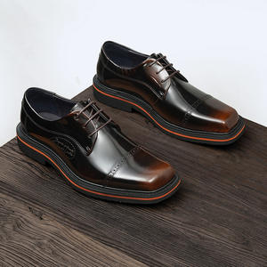 Zapatos Oxford de Cuero Vacuno de Primera Calidad con Tacón Acolchado y Diseño Antideslizante, Zapatos de Vestir para Caballeros - Product Image 1