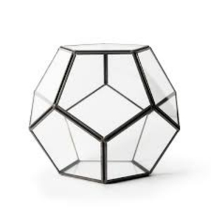 Terrario de vidrio de lujo o jarrones de vidrio de forma geométrica para plantas en tamaños y diseños personalizados para la decoración de la sala de estar - Product Image 1