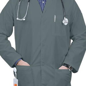 Bata de laboratorio antiarrugas ligera de Color personalizado para hombre, uniformes de Hospital transpirables, superventas, ropa médica para laboratorios - Product Image 6
