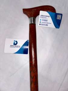 Bâton de marche pliable en bois bâton de marche bouton de randonnée bâton de marche de randonnée - Product Image 4