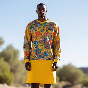 เสื้อยืดแขนยาวสำหรับผู้ชายเสื้อยืดพิมพ์ลายคอกลมสำหรับฤดูร้อน - Product Image 6