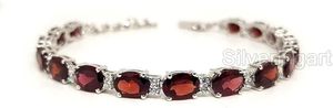 Women's <b>Bracelet</b> Natural Garnet Gemstone anniversary Wedding Christmas Gift Handmade Jewelry <b>925</b> <b>Sterling</b> <b>Silver</b> <b>Bracelet</b> - Product Image 5