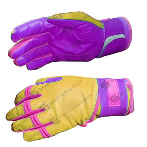 SAAR INDUSTRIES Profesional Ajustable Durable 100% Cuero de vaca genuino Ambidiestro Béisbol Softball Guantes de bateo - Product Image 6