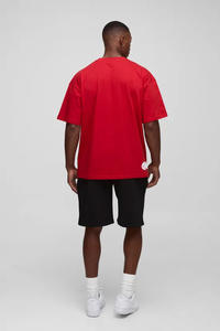 2025 Camiseta de algodón 100% de gran tamaño para hombre 240GSM para estampado de hojaldre personalizado ropa de calle de calidad de costura superior bordado sólido - Product Image 2