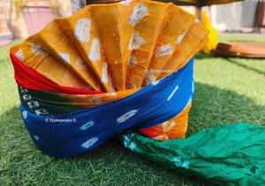 Turban traditionnel du Rajasthan, imprimé Safa Bandhani, pour homme, pour toutes les occasions, couvre-chef Pagadi, disponible en toutes tailles, Pachrangi - Product Image 2