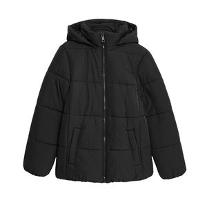 Haute qualité imperméable femmes Puffer Parka veste tissu respirant couleur noire unie grande taille détachable à capuche hiver - Product Image 1