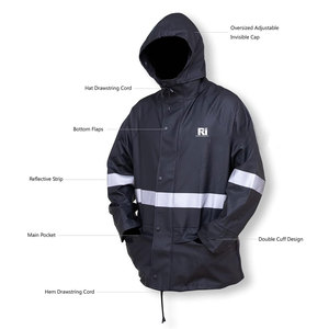 Quantité minimale de commande bas pour l'extérieur Veste de pluie pour hommes Vente en gros Marque privée Nouveau design Veste de pluie respirante pour hommes pour l'hiver - Product Image 3