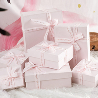 Coffret Cadeau de Luxe Haut de Gamme Rose en Carton Rigide avec Ruban, Emballage Personnalisé Gaufré sur Mesure pour Parfums, Cosmétiques et Bougies