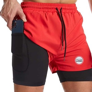Pantalones cortos de compresión para hombre con bolsillo, pantalones cortos de Spandex para correr, pantalones cortos deportivos para entrenamiento atlético - Product Image 6