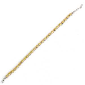 925 Sterling <b>Silver</b> Crystal <b>Bracelet</b> with Small Teardrop Yellow Citrine Stone Elegant <b>Bangle</b> - Product Image 2