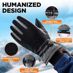 Gants de ski pour hommes de taille personnalisée Gants de ski imperméables pour l'hiver à des prix abordables Gants de ski respirants pour hommes - Product Image 2