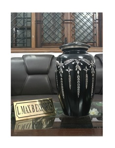 Urnas de cremación de Metal recién llegadas de moda superior, urnas conmemorativas elegantes para adultos, suministros funerarios de calidad con el último diseño - Product Image 5