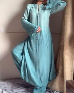 Conjunto de dos piezas de primavera 2024, ropa de mujer, conjunto de camisa de manga larga, conjunto de dos piezas de longitud completa con tinte de corbata para mujer - Product Image 3