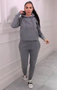 Conjunto Deportivo Informal Transpirable de Forro Polar para Adultos, Talla Grande, con Serigrafía, Chándal de Otoño, Ecológico, de Poliéster/Algodón - Product Image 2