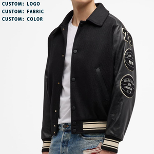 Abrigos informales de cuero de béisbol para hombre, nueva letra bordada, rompevientos holgado de Hip Hop, chaquetas de estilo americano - Product Image 6